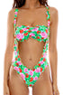 Luli Fama Strawberry Fields Wavy Luxe Stitch Suspender Ruched Back Brazilian Bottom